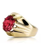 Ring Ruby 14K Yellow gold Vintage style vrc016y